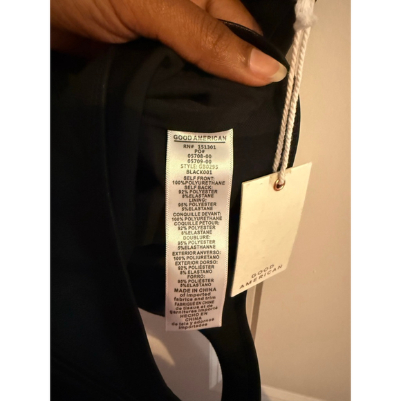 Women's GOOD AMERICAN Black Faux Leather Bodysuit Size 0/XS - Picture 10 of 10